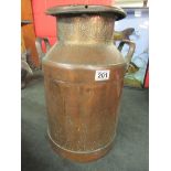 Copper milk churn