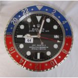 Reproduction Rolex advertising clock with sweeping hand - Pepsi GMT-Master 2