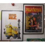 2 framed advertising posters - Pulp Fiction & Despicable Me 2