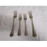 4 silver forks - Approx 233g