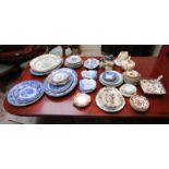 Large collection of ceramics to include meat plates