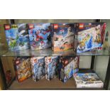 9 boxed & sealed Lego sets - Marvel & DC - 76115, 76120, 76123, 76124 x 2, 76128, 76129 x 2 & 76130