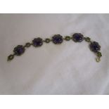 Amethyst & peridot bracelet