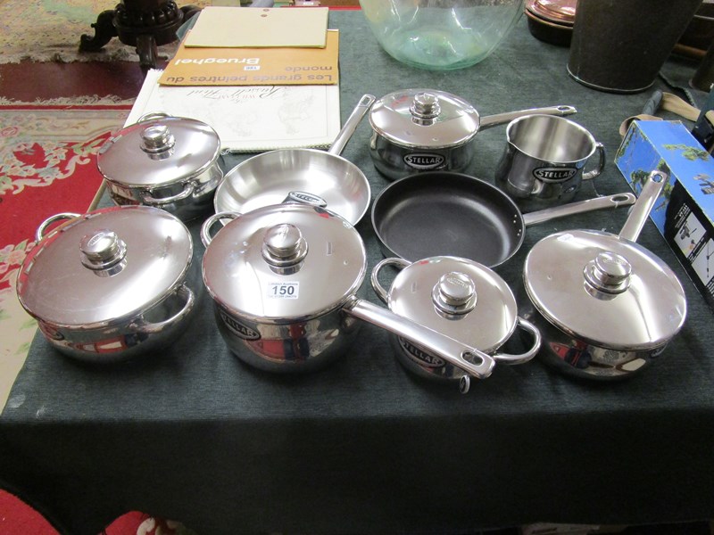 Set of new Stellar 1000 saucepans