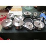 Set of new Stellar 1000 saucepans