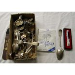 Collection of silver plated cutlery etc