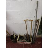 Collection of tools etc to include sledge hammer and axe