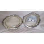 2 silver coasters - Approx 235g