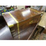 Large brass bound writing box