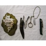 Collectables to include pocket knives