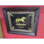 Framed 'Black Eagle' gilt plaque