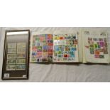 Stamps & framed cigarette cards