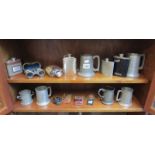 Collectables to include tankards and hip flasks