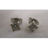 Pair of 18ct diamond stud earrings