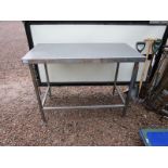 Stainless steel catering table