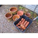 Collection of terracotta plant pots