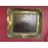 Oleograph in gilt frame