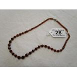 Garnet beaded necklace