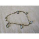 Silver & blue topaz bracelet