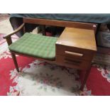 Mid century teak telephone table