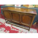 Oak blanket box on barley-twist base