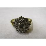 18ct diamond cluster ring