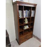 Sheesham wood bookcase - Approx H: 190.5cm x W: 100cm x D: 42.5cm