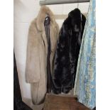 2 vintage faux fur coats