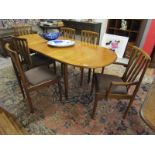 Mid-century Meredew table & 6 chairs