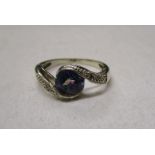 Gold mystic topaz & diamond set ring