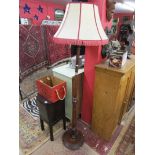 Mahogany standard lamp