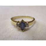 Gold tanzanite & diamond set ring