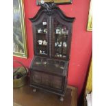 Early & interesting multi-drawer oak apprentice piece dresser - H: 110cm, to include miniature