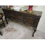 Oak dresser base - Approx H: 84.5cm x W: 154cm x D: 44cm