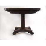 A Victorian rosewood card table,