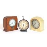 A Smiths thirty hour mantle clock in a bakelite case,