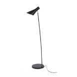 A 1970's black enamelled single spot standard lamp CONDITION REPORT: Will require a