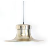 A brass finished open ceiling light of Danish design CONDITION REPORT: Some wear and