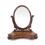 A Victorian mahogany toilet mirror,