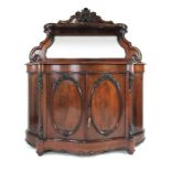 A Victorian rosewood chiffonier,