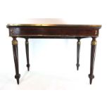 A 19th century French kingwood, mahogany and gilt brass mounted centre table,