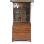 An 18th century mahogany bureau bookcase,