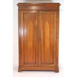 A 19th century continental walnut armoire,