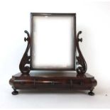 A 19th century mahogany toilet mirror,