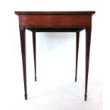 A late 18th century mahogany and ebony strung occasional table,