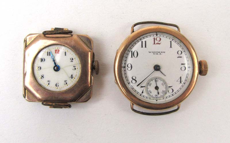 A 9ct gold cased wristwatch together wit