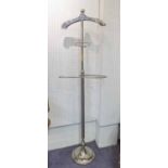 VALET STAND, French Art Deco style, polished metal, 170cm H.