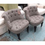 BEDROOM CHAIRS, a pair,