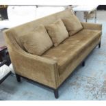 SOFA, chenille with studded detail, 86cm x 86cm H x 183cm.