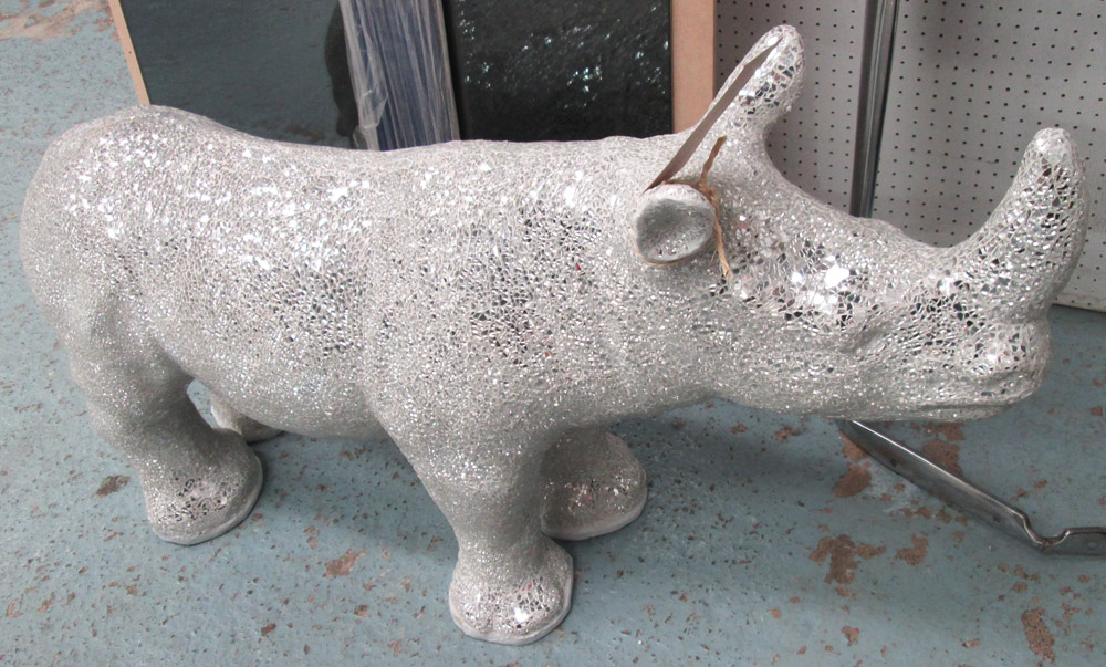 RHINO, mosaic effect, 101cm L.